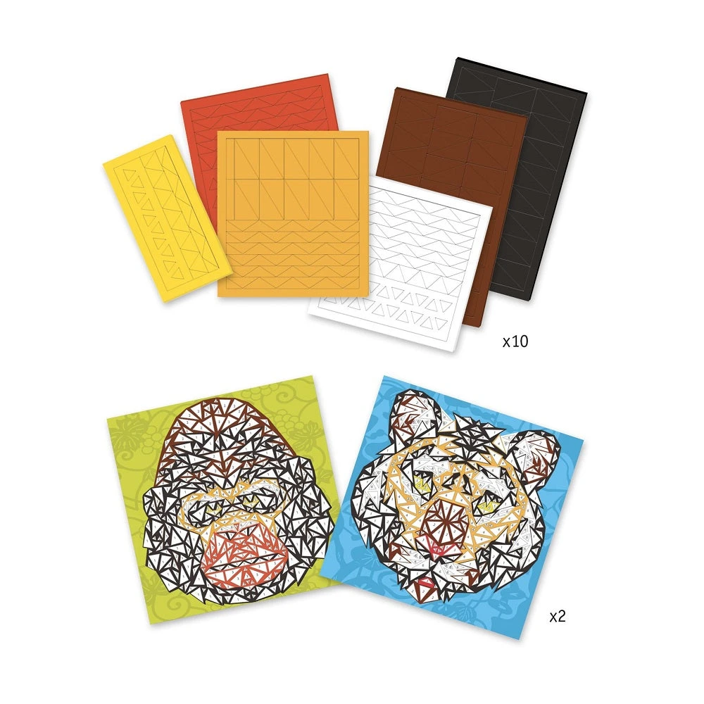 DJECO Mozaiek Set Wilde Dieren Khan 8 Jr+ 2 DJECO Mozaiek Set Wilde Dieren Khan 8 Jr+ - Afbeelding 2