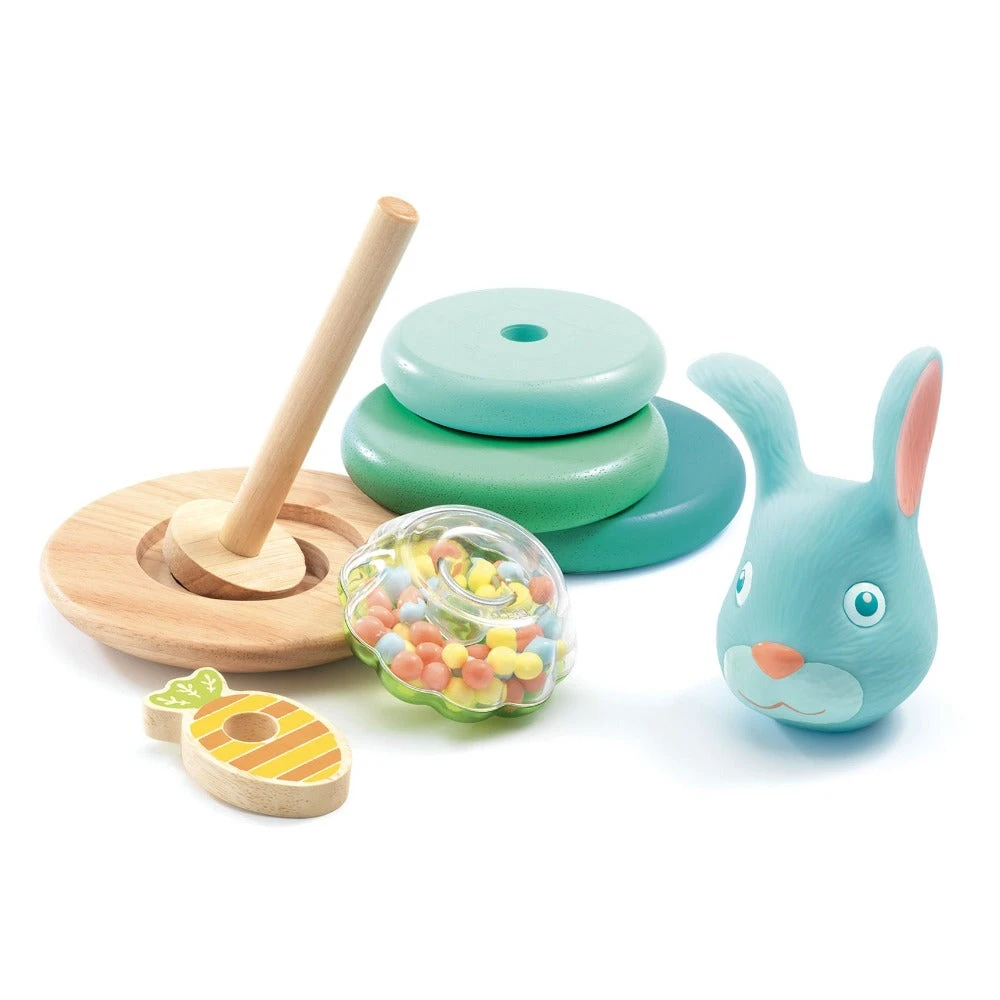 DJECO Stapeltoren Cascarott Konijn 12 Mnd+ 2 DJECO Stapeltoren Cascarott Konijn 12 Mnd+ - Afbeelding 2