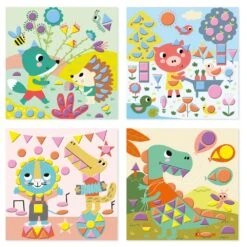 JANOD Atelier Knutselset Geo Stickers 3 Jr+ -Speelgoed Serie Winkel JANODatelierknutselsetgeostickers117740