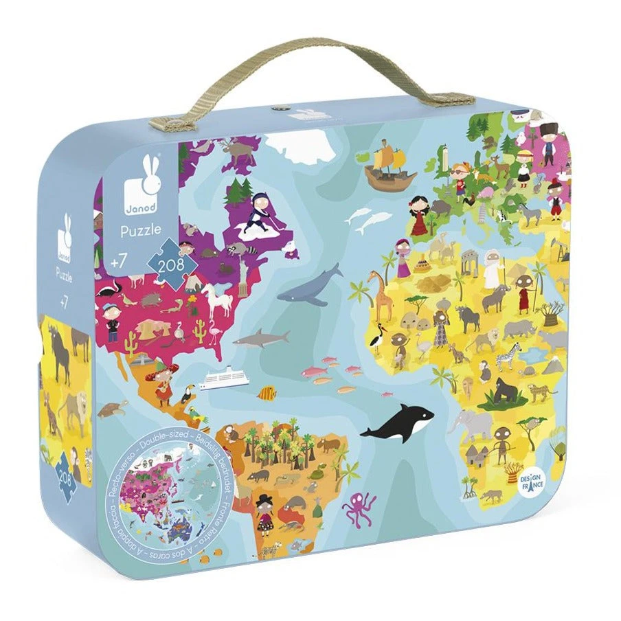 JANOD Puzzel Aarde 6 Jr/ 208 Stks 1 JANOD Puzzel Aarde 6 Jr/ 208 Stks