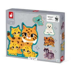 JANOD X WWF Puzzel Dieren 2 Jr+ / 5 X 2-6 Stks