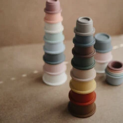 Mushie Stapeltoren Retro 0 M+ 6 Mushie Stapeltoren Retro 0 M+ -Speelgoed Serie Winkel MUSHIEstapeltorenretroe