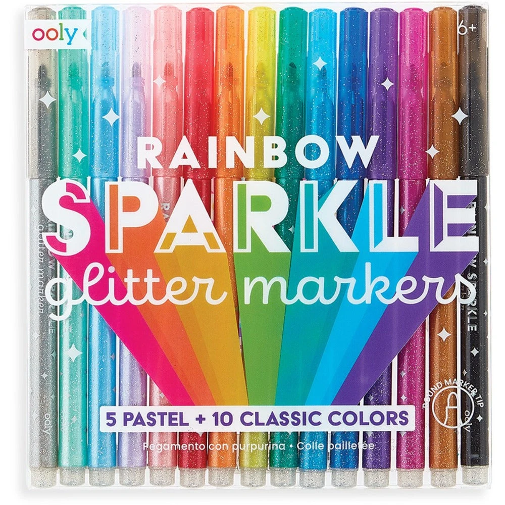 OOLY Glitter Stiften Regenboog 15 Stks 6 Jr+ 1 OOLY Glitter Stiften Regenboog 15 Stks 6 Jr+