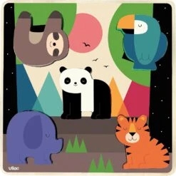 VILAC Puzzel Met Geluid Jungle 5 Stks / 18 M+