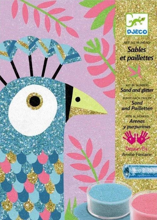 DJECO Glitter Zand Vogels 7 Jr+ 1 DJECO Glitter Zand Vogels 7 Jr+
