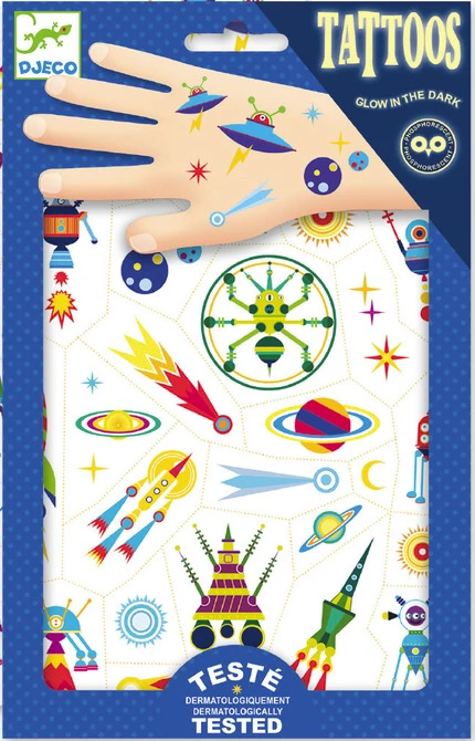DJECO Glow In The Dark Tattoo's Space Oddity 1 DJECO Glow In The Dark Tattoo's Space Oddity