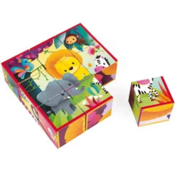 JANOD Blokpuzzel Jungledieren 2 Jr+ / 9 Stks