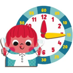 JANOD Magneetboek Klok Kijken 3 Jr+ -Speelgoed Serie Winkel janod magneet boek klok kijken 112724 d