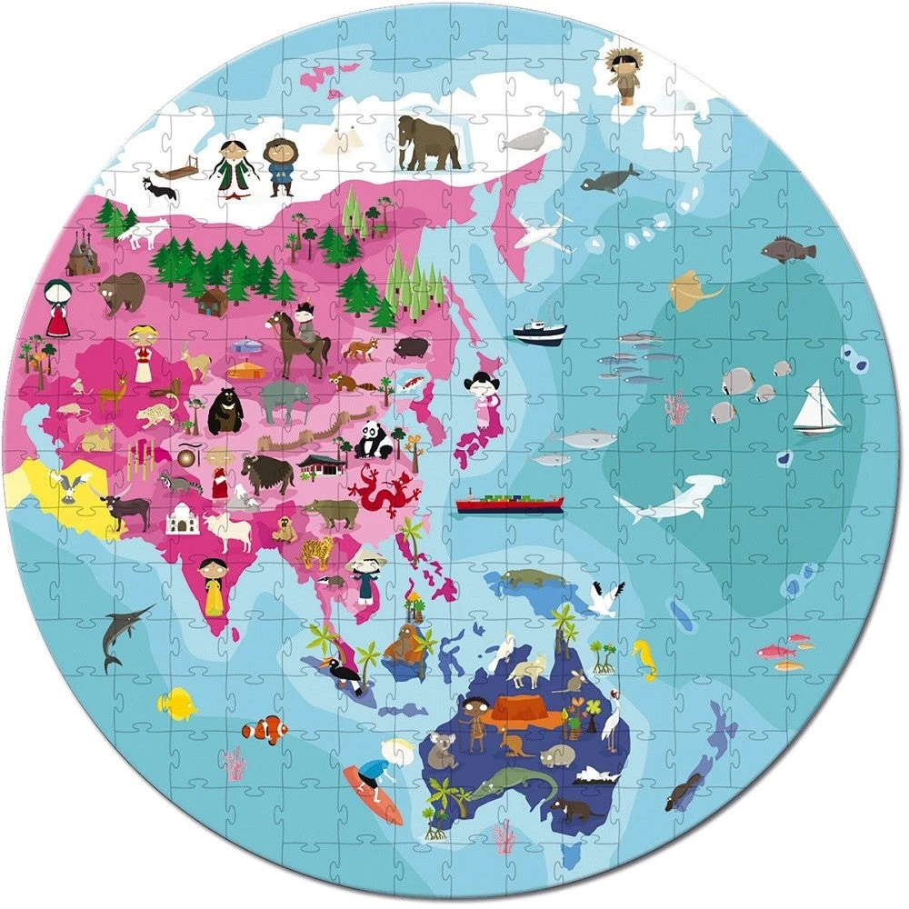 JANOD Puzzel Aarde 6 Jr/ 208 Stks 4 JANOD Puzzel Aarde 6 Jr/ 208 Stks - Afbeelding 4