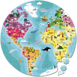 JANOD Puzzel Aarde 6 Jr/ 208 Stks 6 JANOD Puzzel Aarde 6 Jr/ 208 Stks -Speelgoed Serie Winkel janod puzzelkoffer aarde 112926 c