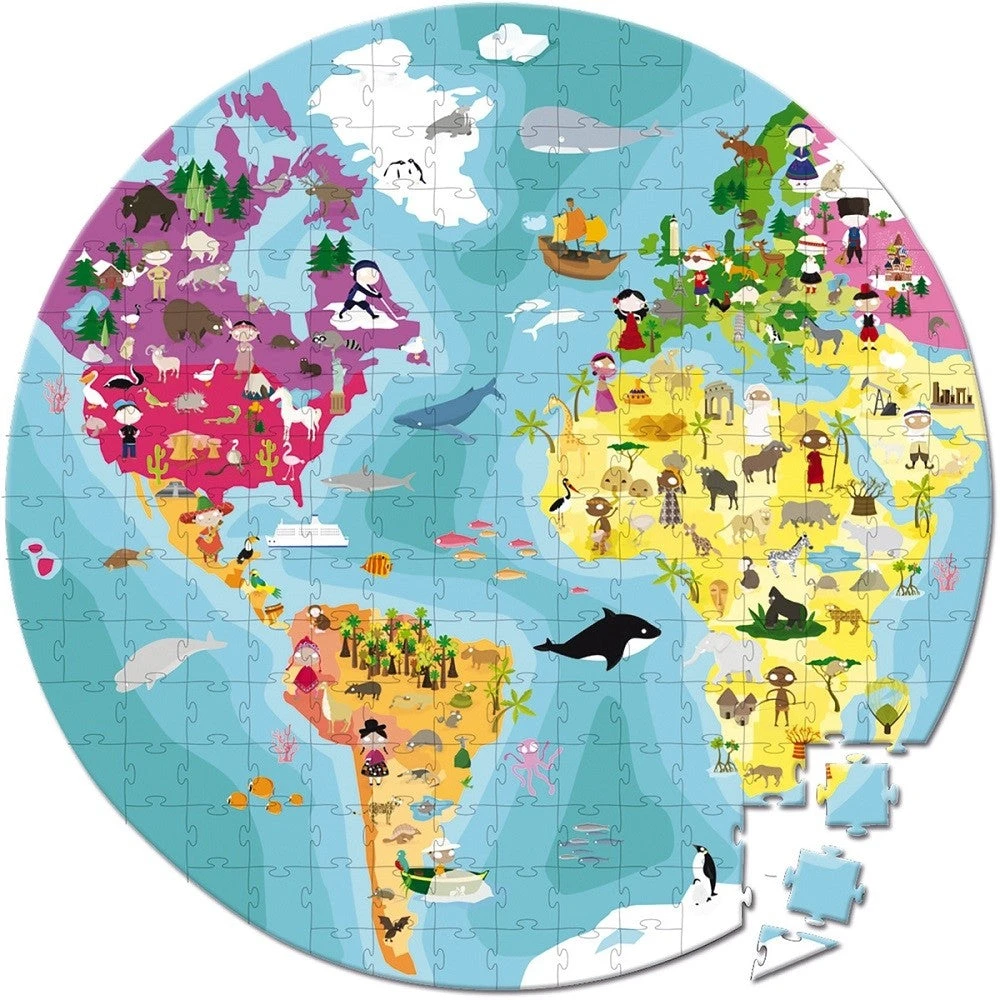 JANOD Puzzel Aarde 6 Jr/ 208 Stks 3 JANOD Puzzel Aarde 6 Jr/ 208 Stks - Afbeelding 3
