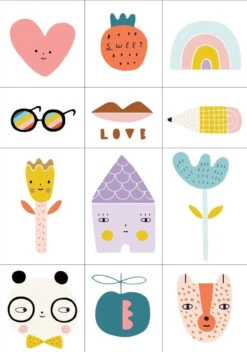 Petit Monkey Notitieboek Rainbow Girl 6 Petit Monkey Notitieboek Rainbow Girl -Speelgoed Serie Winkel notebook rainbow girl sticker sheet nb03 2