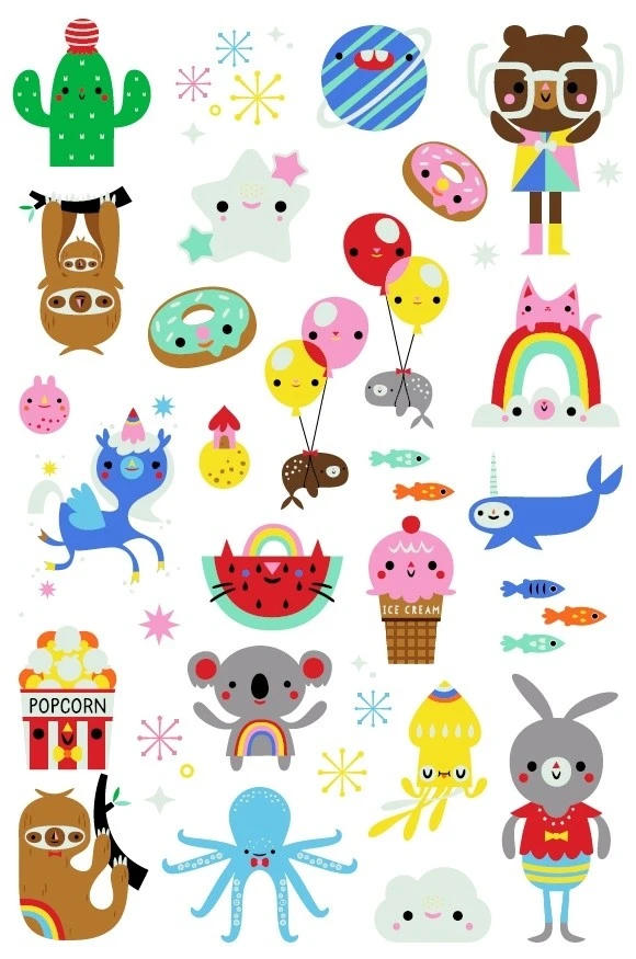 Petit Monkey Glow In The Dark Tattoo's Koala Crazyness 2 Petit Monkey Glow In The Dark Tattoo's Koala Crazyness - Afbeelding 2