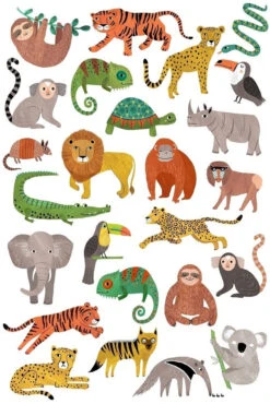 Bestsellers -Speelgoed Serie Winkel petit monkey tattoo jungle animals tt04 b